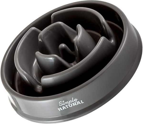 Slow Eating Dog Bowl by Simply Natural ?C BPA-Free Slow Feeders for Dogs and Cats to Reduce Choking and Overeating in an Improved Slow Feeder Dog Bowl