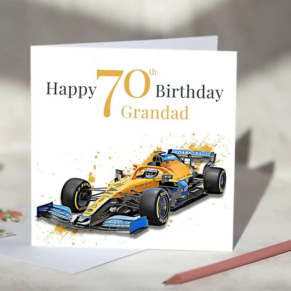 McLaren Formula One F1 Birthday Card Personalise with Age and Name