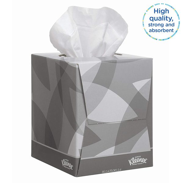 Kleenex Facial Tissue Cube 8834 - 2 Ply Boxed Tissues - 12 Tissue Boxes x 88 White Facial Tissues (1,056 sheets) - Image 6