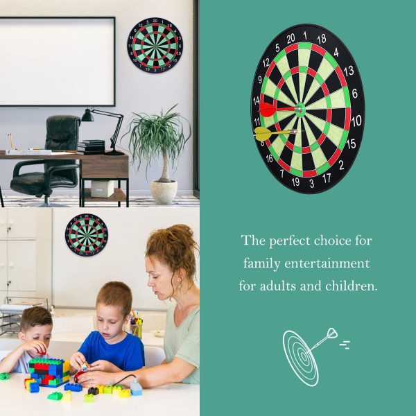 Darts Board, Safety Darts Board Set,17 inch Magnetic Dart Board, Toy Dart Game Set with 6 Magnetic Darts, Safety Dart Game for Party Home Garden, Fun Toys Gift for Kids and Adults - Image 7