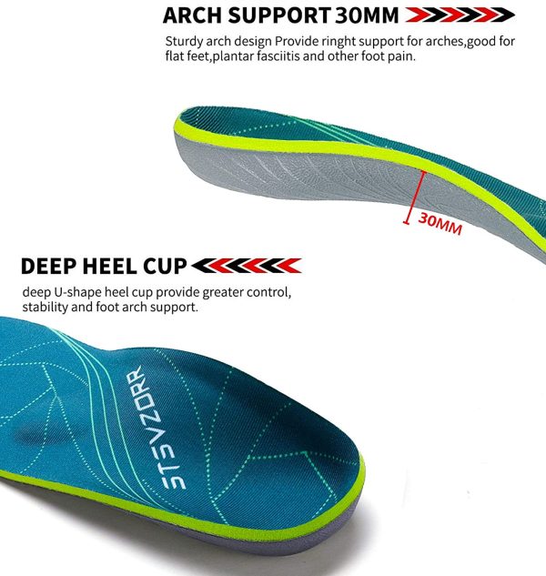 Plantar Fasciitis Arch Support Orthopedic Insoles Relieve Flat Feet Heel Pain Shock Absorption Comfortable Insoles