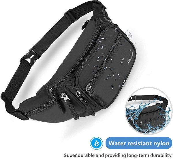 ProCase Bumbag Waist Fanny Pack for Men Women Ladies with 6 Pockets and Adjustable Belt Large Dog Bumbag for Dog Walking Running Hiking Cycling Travel Holiday Festival Christmas Disney - Image 6