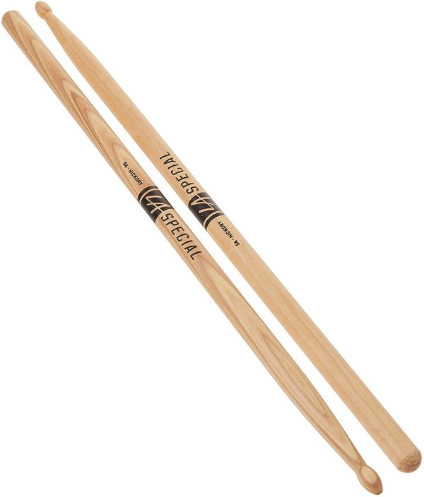 LA Specials Drum Sticks - 5A Drumsticks - Drum Sticks Set for Acoustic Drums or Electronic Drums - Oval Wood Tip - Hickory Drum Sticks - Consistent Weight and Pitch - 3 Pairs - Image 6