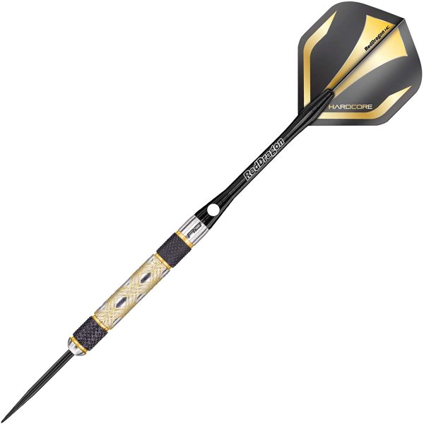 RED DRAGON Golden Eyes 22g, 24g, 26g, 28g, 30g or 32g Tungsten Darts Set with Flights and Stems - Image 6