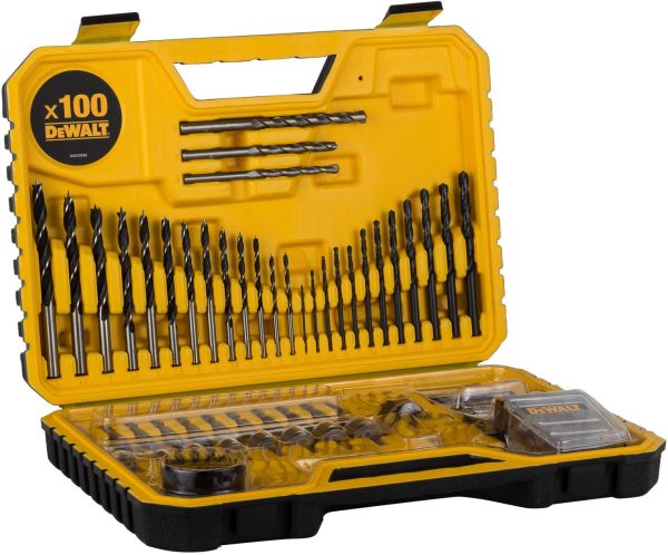 DEWALT DCD796P2-GB DCD796P2 Combi Drill 18V XR Brushless Compact Lithium-Ion (2 x 5.0Ah Batteries), 18 V, Yellow/Black, One Size & DT71563-QZ Combination Drill BIT Set 100 Piece Set - Image 4