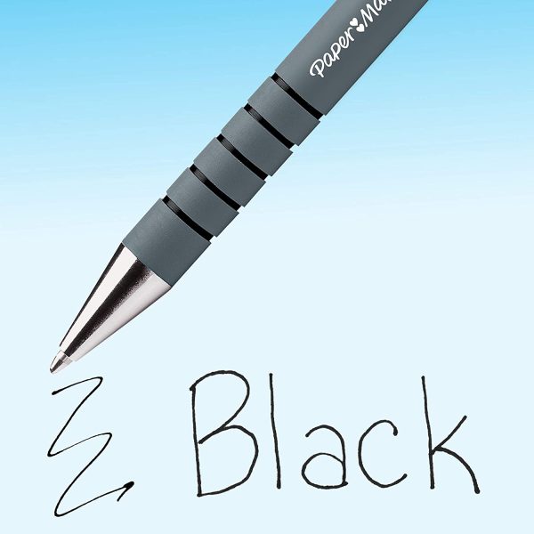 Paper Mate Flexgrip Ultra Retractable Ballpoint Pen | Medium Point (1.0 mm) | Black | 1 Count - Image 2