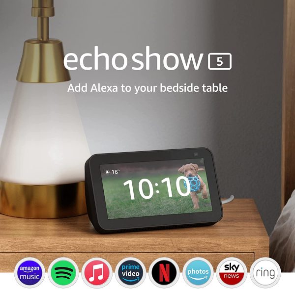 Echo Show 5 | 2nd generation (2021 release), smart display with Alexa and 2 MP camera | Charcoal - Image 2