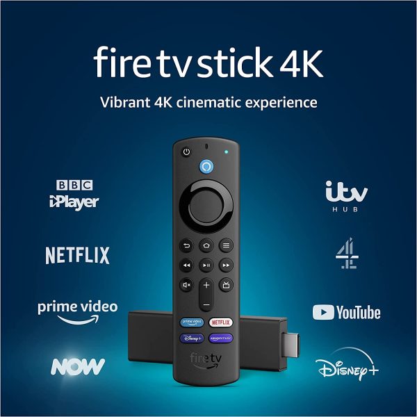 Fire TV Stick 4K with Alexa Voice Remote (includes TV controls)