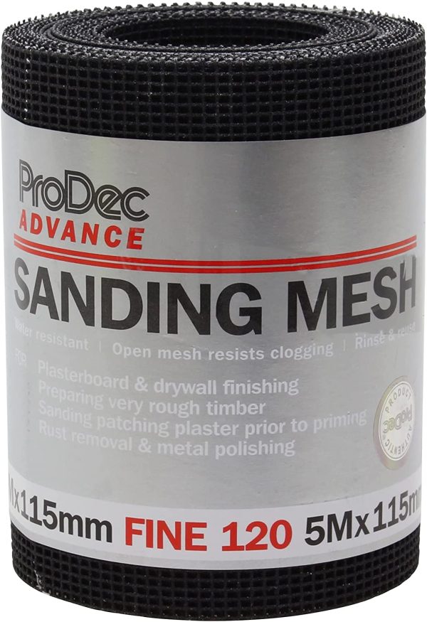 ProDec Advance PASMV120 120 Grit Sanding Mesh for Clog-Free Sanding 5m Roll, Brown