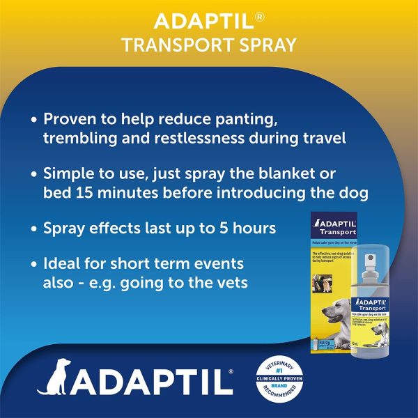 ADAPTIL Calm Transport Spray, helps dog cope with travelling and other stress/anxiety related short term challenges - 60ml - Image 2