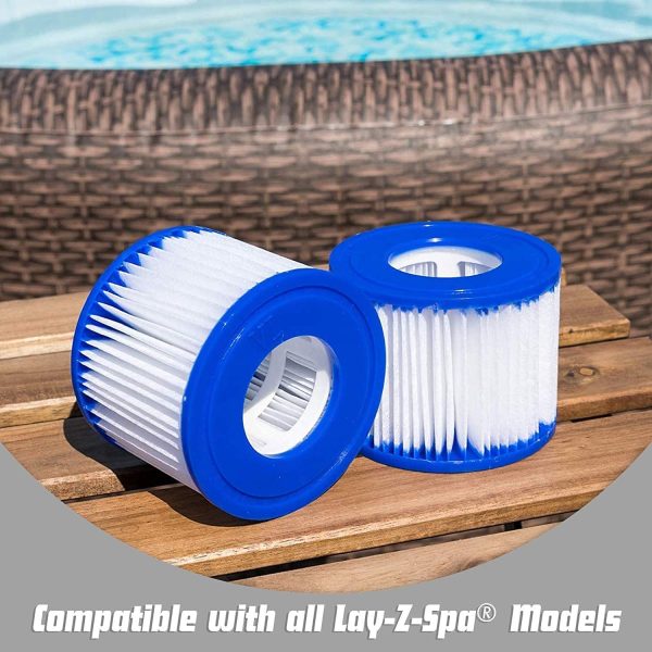 BWW BESTWAY LAY-Z-SPA HOT TUB FILTER CARTRIDGE VI FOR ALL LAY-Z-SPA MODELS - 6 X TWIN PACK 12 FILTERS - Image 5