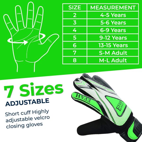 EFAH SPORTS Football Goalkeeper Gloves For Boys kids children adult Soccer Goalie Gloves Protection Super Grip Palms - Image 7