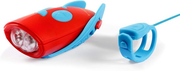 Hornit MINI Blue/Red | Bike & Scooter Horn and Light for Children and Kids| 25 Sound effects / 5 Lights - Image 4