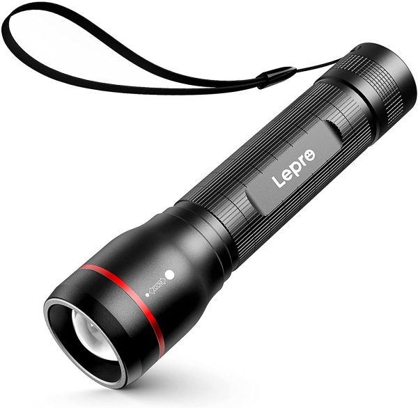 LED Torch, LE3000 Torch, Super Bright, 5 Lighting Modes, Zoomable, Water Resistant, Adopted by Osram P9 LED, Powered by AA Battery, for Outdoor Use & Indoor Emergency Use - Image 3