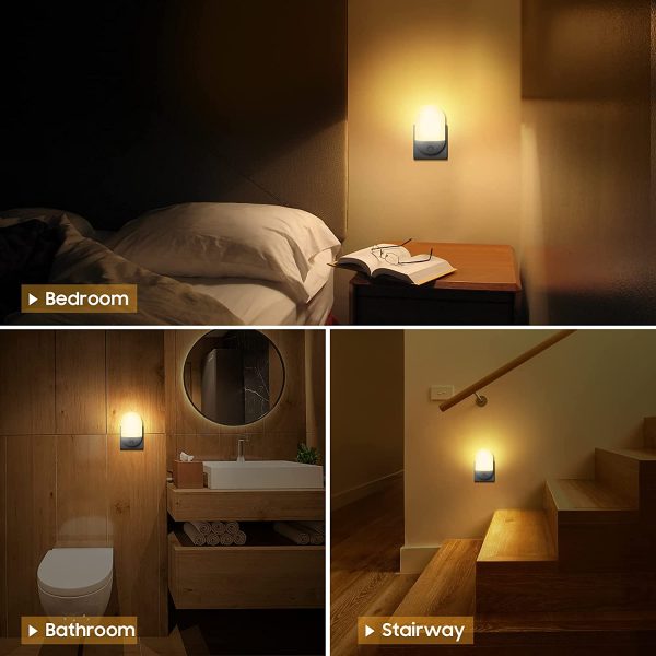 Plug in LED Night Light, LED Night Light Plug with Dusk to Dawn Photocell Sensor, 0.27W Energy Saving, Warm White Auto Sensor Night Lighting for for Children's Room, bedroom, Garage, Bathroom, Hallway - Image 6