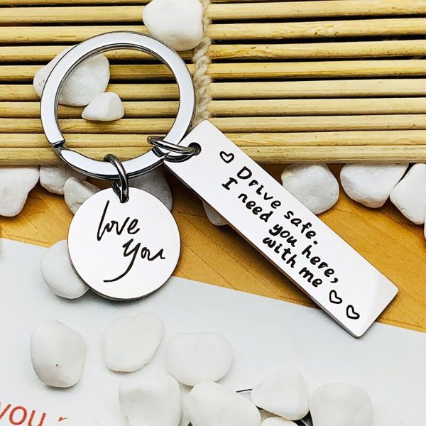 Drive Safe Keychain Gift Drive Safe I Need You Here with Me, Drive Safe Keyring for Boyfriend Father Mother Birthday Gift Keychain, ,Valentine's Day Gift Keychain with Gift Box - Image 4