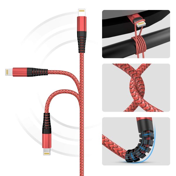 iPhone Charger Cable, Lightning Cable 3Pack 6FT/1.8M iPhone Charger Braided Long iPhone Charger Lead USB Fast Charging Cable Compatible with iPhone 11/Pro/Xs Max/X/8/7/Plus/6S/6/SE/5S iPad and More