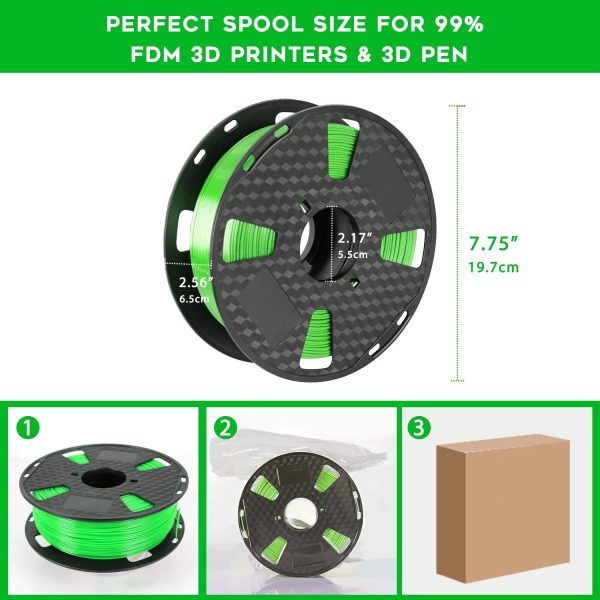 ORIENTOOLS PETG 3D Printer Filament 1.75mm, Dimensional Accuracy +/- 0.02 mm, 1kg Spool - Image 4