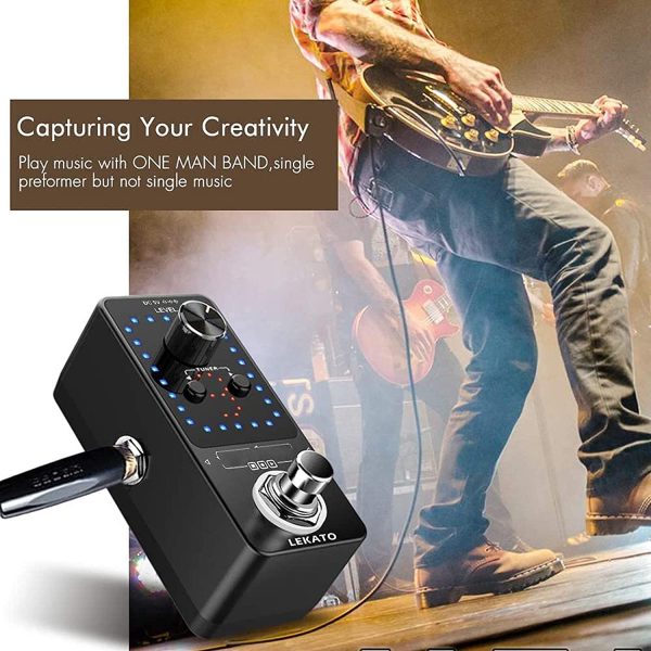 LEKATO 9 Loops Guitar Loop Effect Pedal 40 Minutes Recording Time Loop Machine Station Built-in Guitar Tuner Function Electronic Guitar Looper for Guitars Bass Unlimited Overdubbed - Image 3