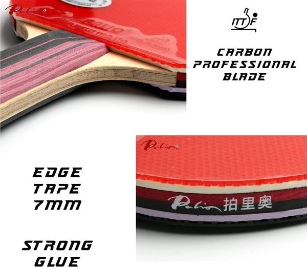 Palio] 3 Star Table Tennis Bat for Expert & Free Case in UK