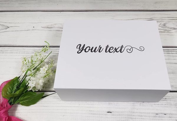 Large Personalised Empty Gift Boxes, Choice of Colours and Sizes - Image 4