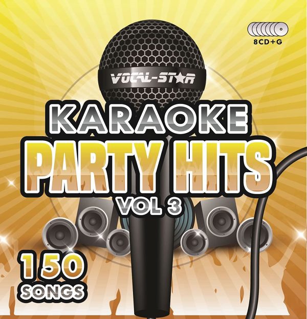 Karaoke CD Discs Set With Words Party Hits Vol 3 - 150 Songs on 8 CDG Discs Vocal-Star