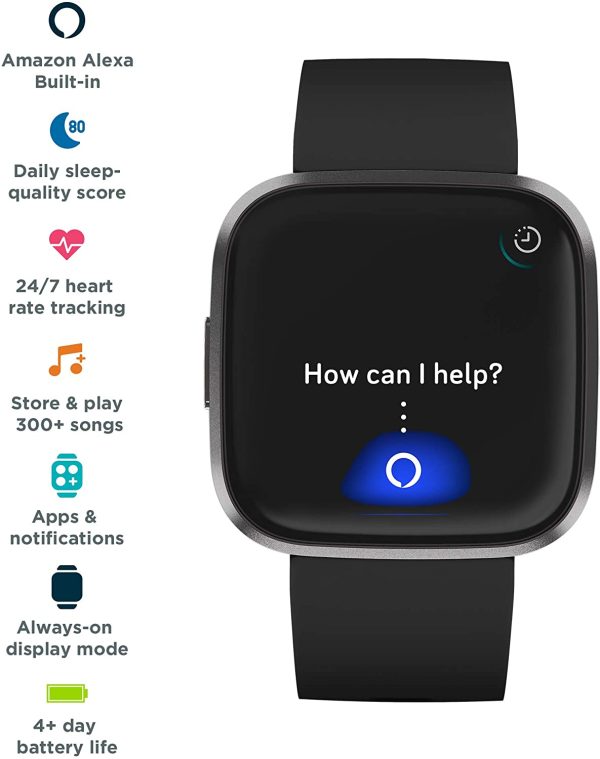 Fitbit Versa 2 Health & Fitness Smartwatch with Voice Control, Sleep Score & Music - Image 3