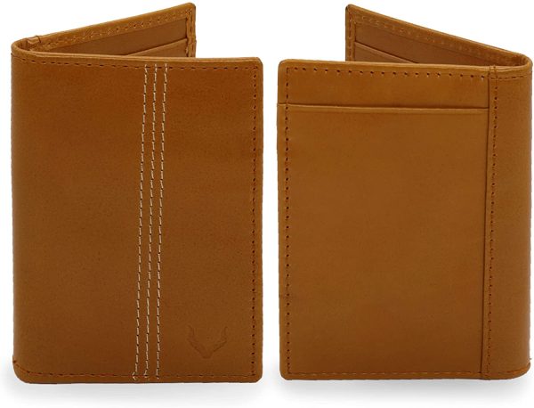 Pelle Toro Minifold Leather Credit Card Holder Wallet for Men, Thin RFID Blocking Contactless Card Protector, Handmade Minimalist Slim Mens Card Wallet in Mens Gift Box, Tan Wallet - Image 6