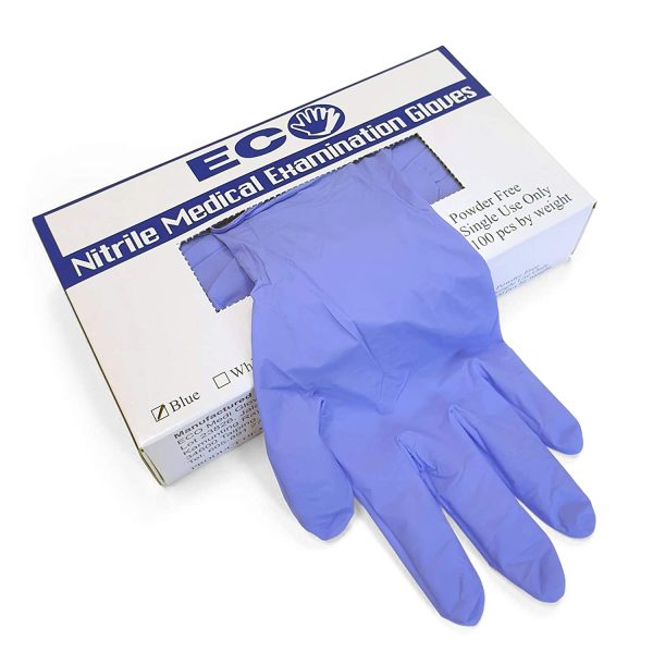 Eco Medi-Glove Nitrile Gloves Powder-Free EN455 Medical Standard - Pack of 100 Blue Ambidextrous Latex Free Disposable Medical Examination Gloves (Small (Pack of 100) - Image 5