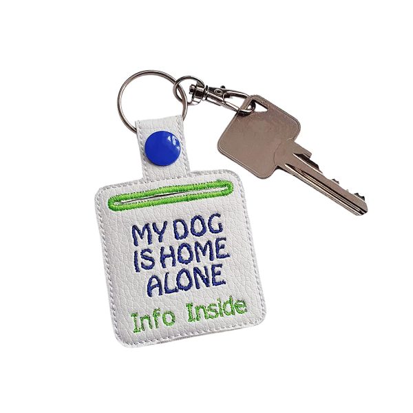 Pet Alert Pocket Keyring/Bag Charm - My Pet/Cat/Dog Is Home Alone - Image 2