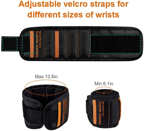 Gifts for Men Dad Magnetic Wristband - DIY Tools Belt Holding Screws Gadgets for Men Gifts, Secret Santa Gifts Christmas Stocking Fillers for Men, Valentines Gifts, Fathers Day Presents Birthday Gifts - Image 4