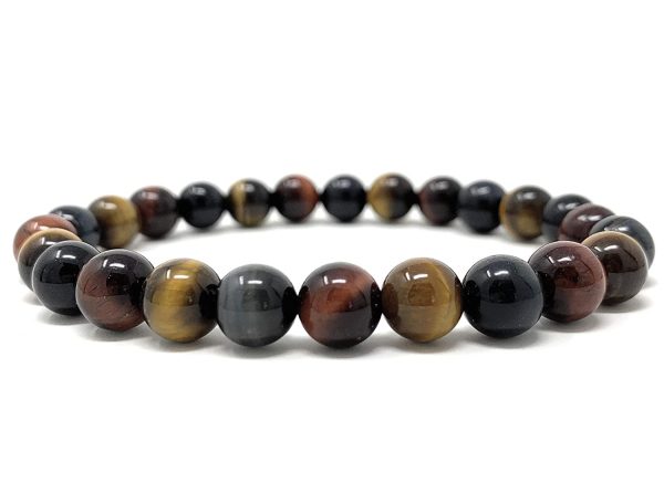 Men's Rainbow Tigers Eye Stretch Power Bead Bracelet - Soul Cafe Gift Box & Tag - Image 5