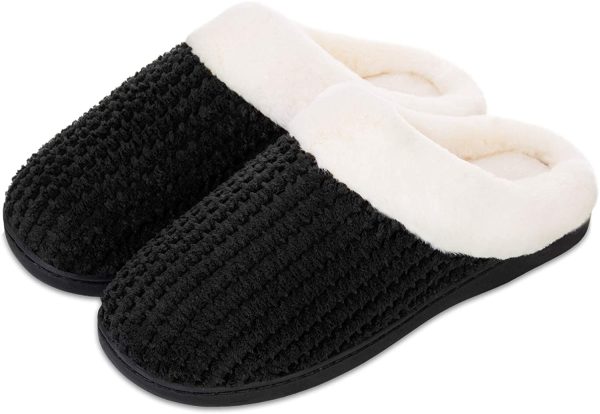 Ladies House Slippers Memory Foam Slippers for Women Comfortable Warm Cosy Non Slip Indoor Outdoor Home Slippers - Image 4