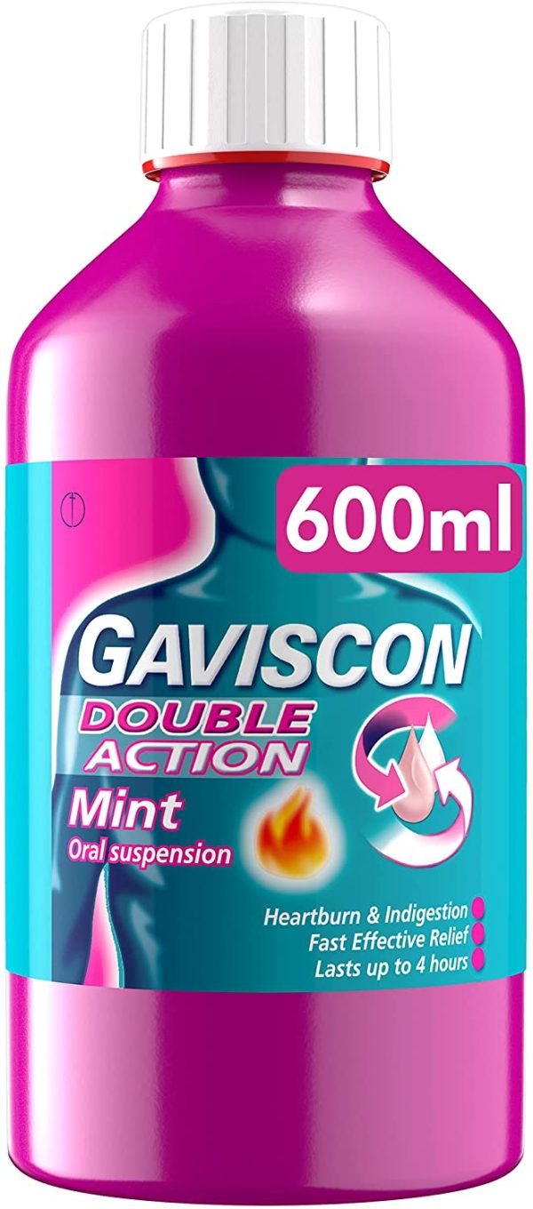 Gaviscon Heartburn Relief and Indigestion Liquid, Double Action, Mint Flavour, 600 ml - Image 4