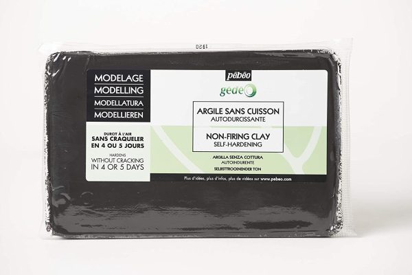 G??D??O NON-FIRING MODELLING CLAY 1,5KG LOAF BLACK, 1,5 KG - Image 3