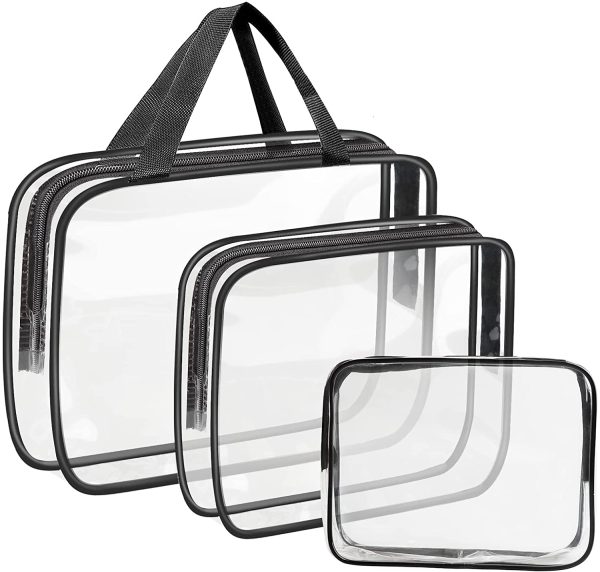 Clear Toiletries Bag, Funnasting 3 in 1 Waterproof Toiletry Travel Bag Clear PVC Travel Bag Wash Bag Makeup Bag Travel Business Bathroom for Men, Women and Kids - Image 5