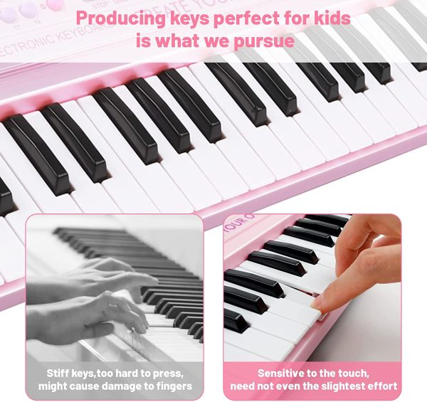 m zimoon Kids Piano Keyboard, 37 Keys Electronic Piano for Kids Music Piano Portable Multi-Function Musical Instruments Educational Toy Birthday Christmas Gift for Boys Girls Children Beginner - Image 6