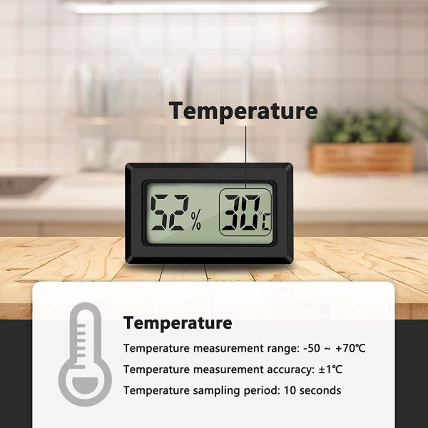 LCD Digital Thermometer Hygrometer Temperature Humidity Meter Gauge Thermometer for Greenhouse, Cars, Home, Office (3PCS) - Image 6