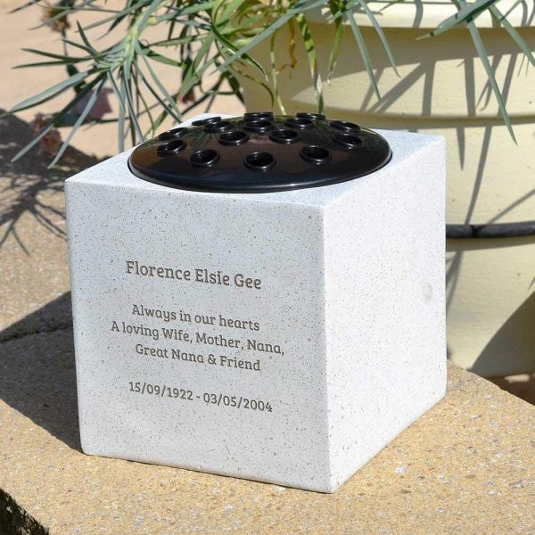 Fully Bespoke Personalised Customised Memorial Grave Side Flower Vase Pot - Image 4