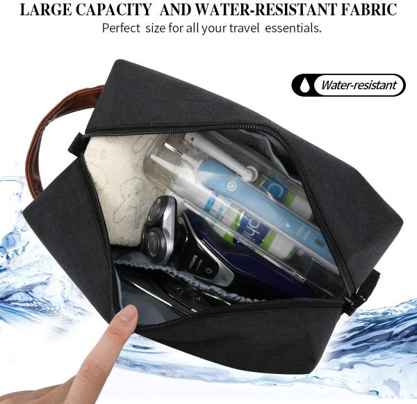 KK Water - Resistant Hanging Toiletry Travel Bag ?C Spacious Black Gym, Shaving, Make Up Bag for Men & Women - Image 2