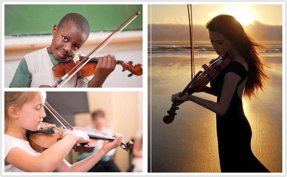 girl playing the violin