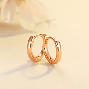 rose gold hoop earrings