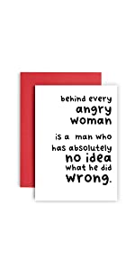 Funny Woman Anniversary Card for Husband