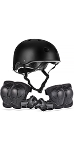 kids knee pads and helmet