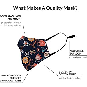 Washable mask girl lady women present gift floral flowers pretty cute 