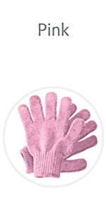 Temple Spring Bamboo Exfoliating Gloves Pink