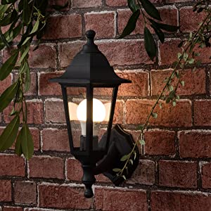 black retro outdoor wall light lanterns lantern garden porch security light doorway entrance