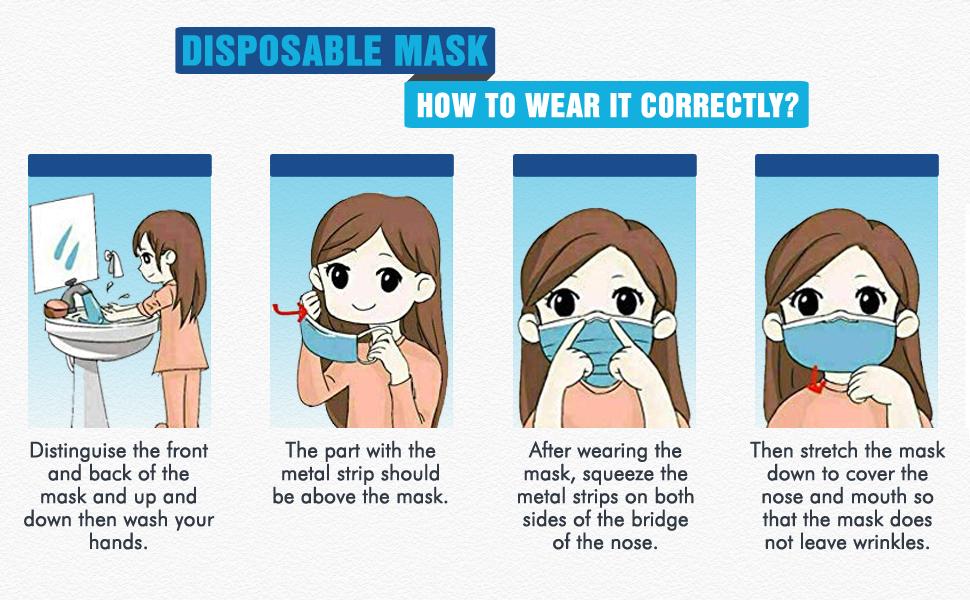 3-Layer Protective Disposable Face Masks