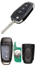 flip folding remote car key for Ford Kuga Focus C-Max Mondeo Kuga Fiesta S-max Galaxy