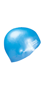 blue swimming cap;swim hat adults;swim hat mens;zoggs swimming;swimming cap;hat;